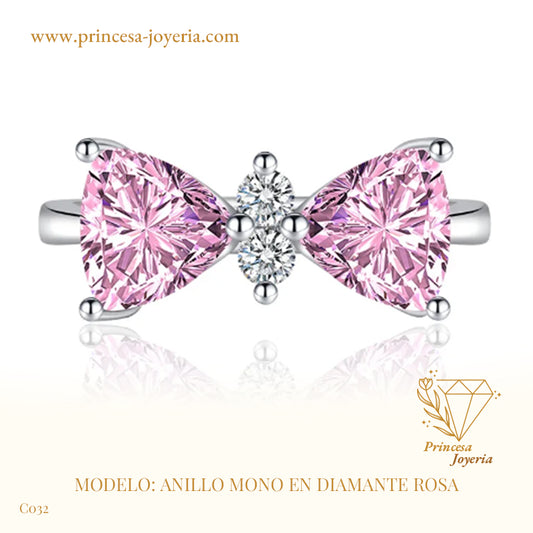 ANILLO MONO EN DIAMANTE ROSA