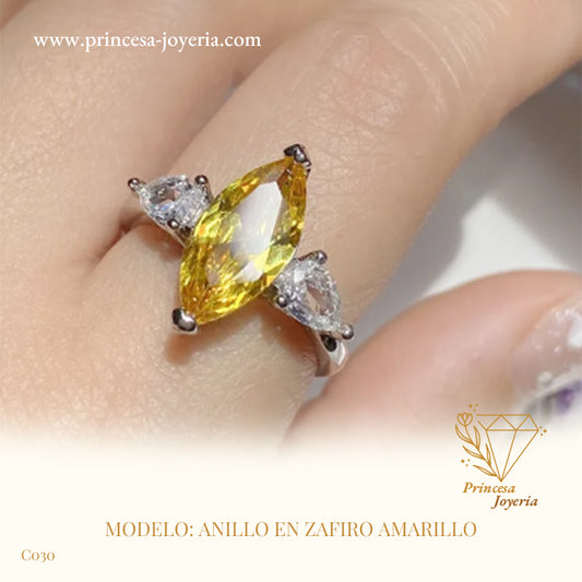 ANILLO EN ZAFIRO AMARILLO